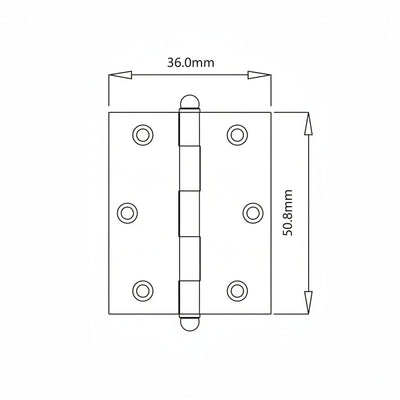 Dobradiça 3.1/2 | Kit 3 Unidades