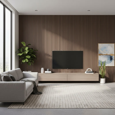 Perfil Ripado de PVC Decorativo para Parede | 20cm x 3m