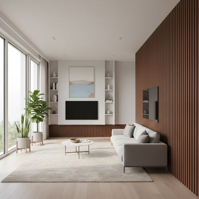 Perfil Ripado de PVC Decorativo para Parede | 20cm x 3m