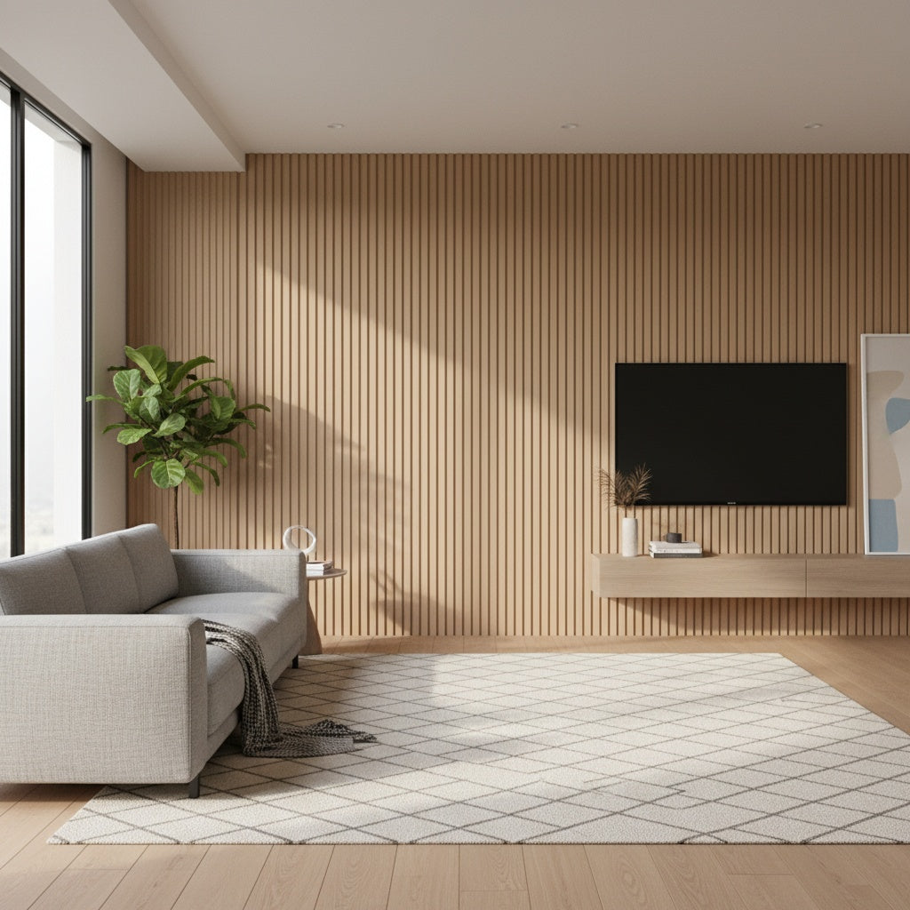 Perfil Ripado de PVC Decorativo para Parede | 20cm x 3m