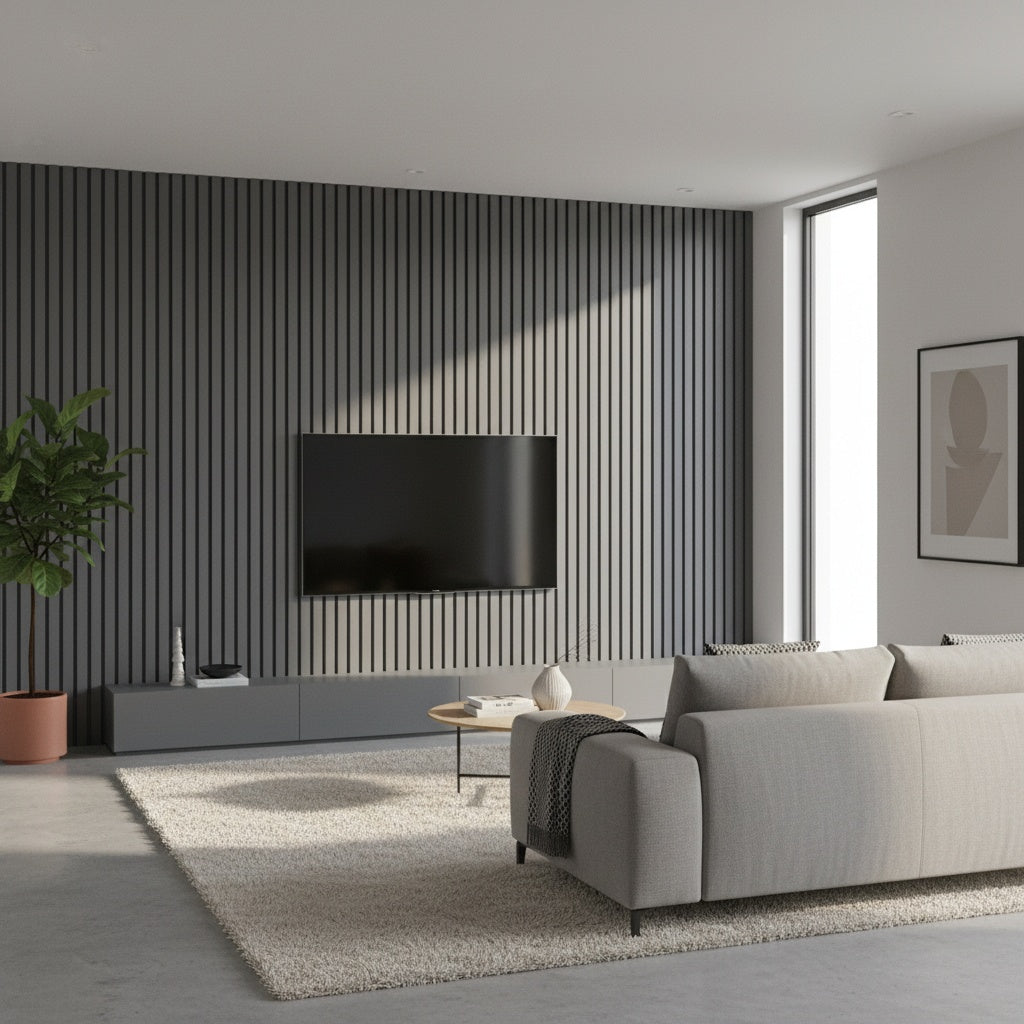 Perfil Ripado de PVC Decorativo para Parede | 20cm x 3m