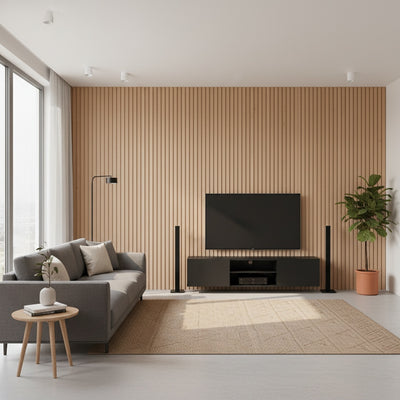 Perfil Ripado de PVC Decorativo para Parede | 20cm x 3m