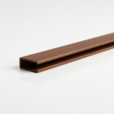 Perfil U de PVC para Acabamento | 8mm | Barra 3m