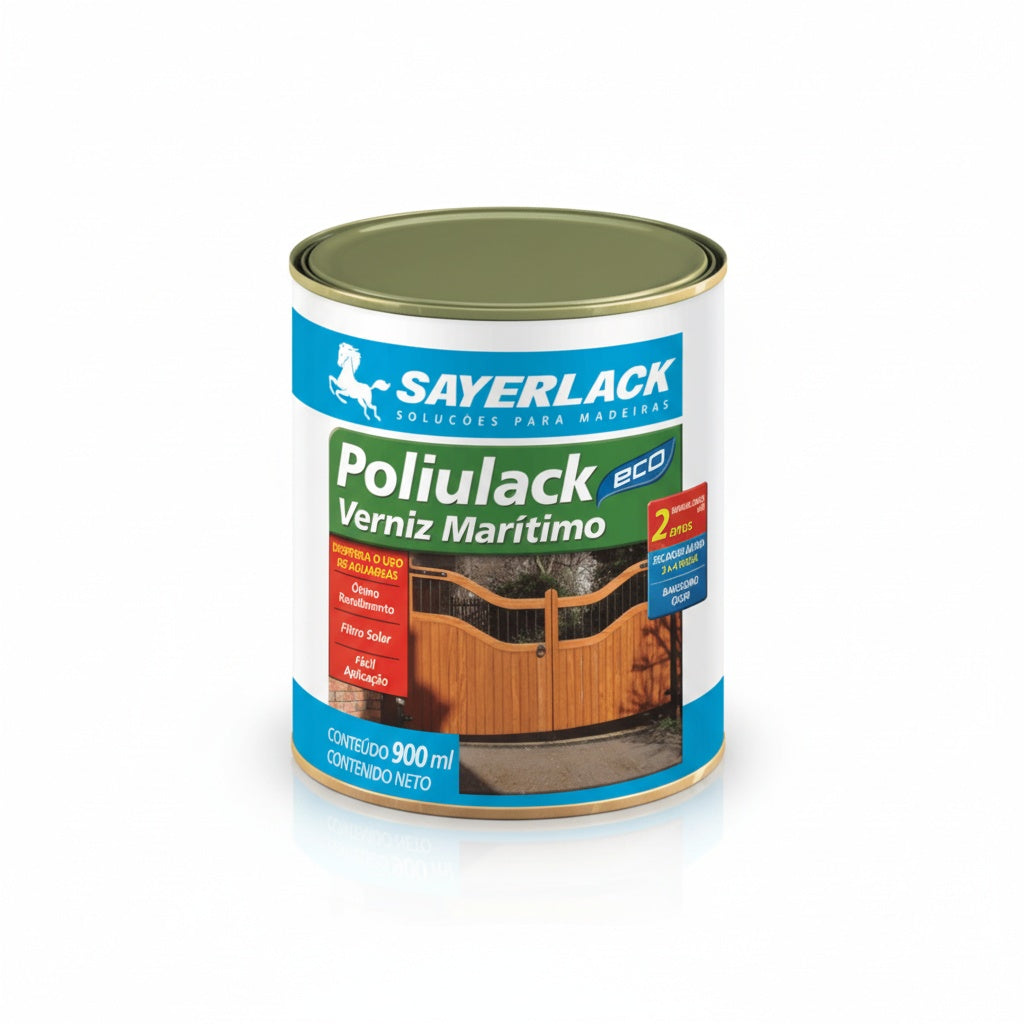 Verniz Marítimo Poliulack para Madeira | Proteção Externa | 900ml