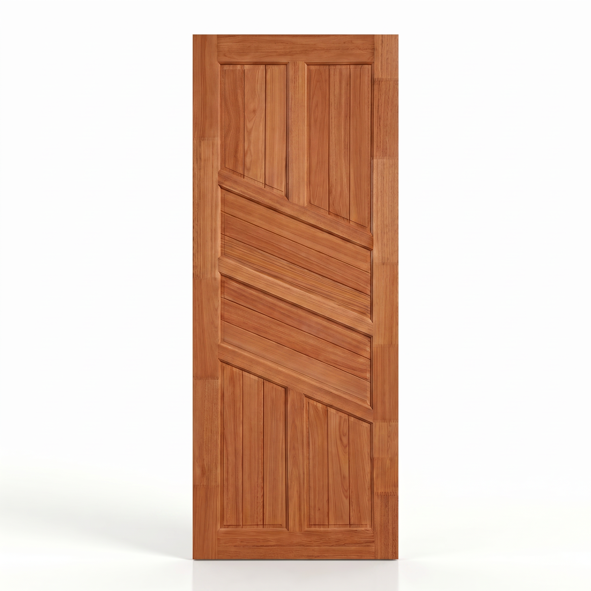 Porta Externa de Madeira Eucalipto Fingada | Ref 02 | Com Selador