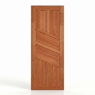 Porta Externa de Madeira Eucalipto Fingada | Ref 02 | Com Selador