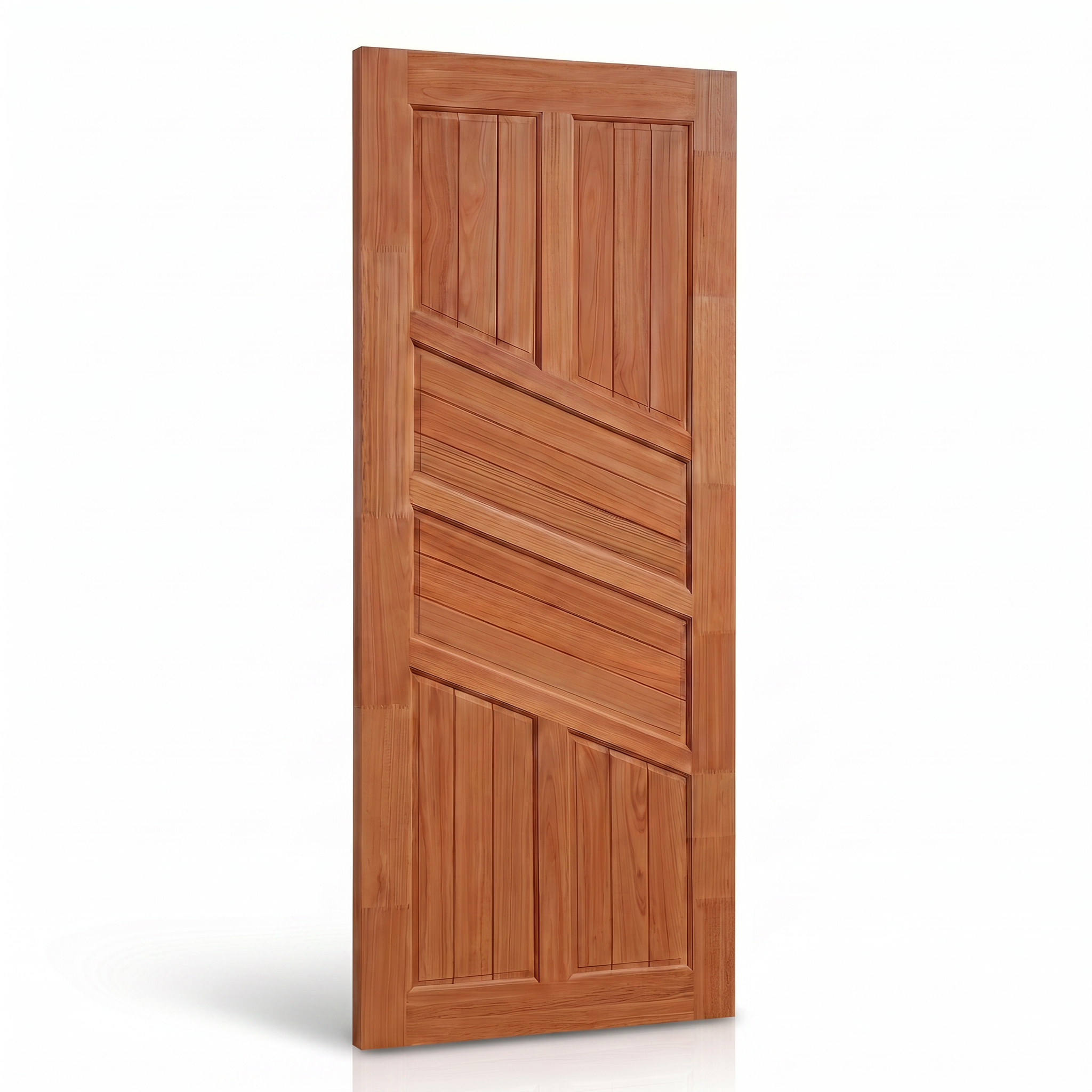 Porta Externa de Madeira Eucalipto Fingada | Ref 02 | Com Selador