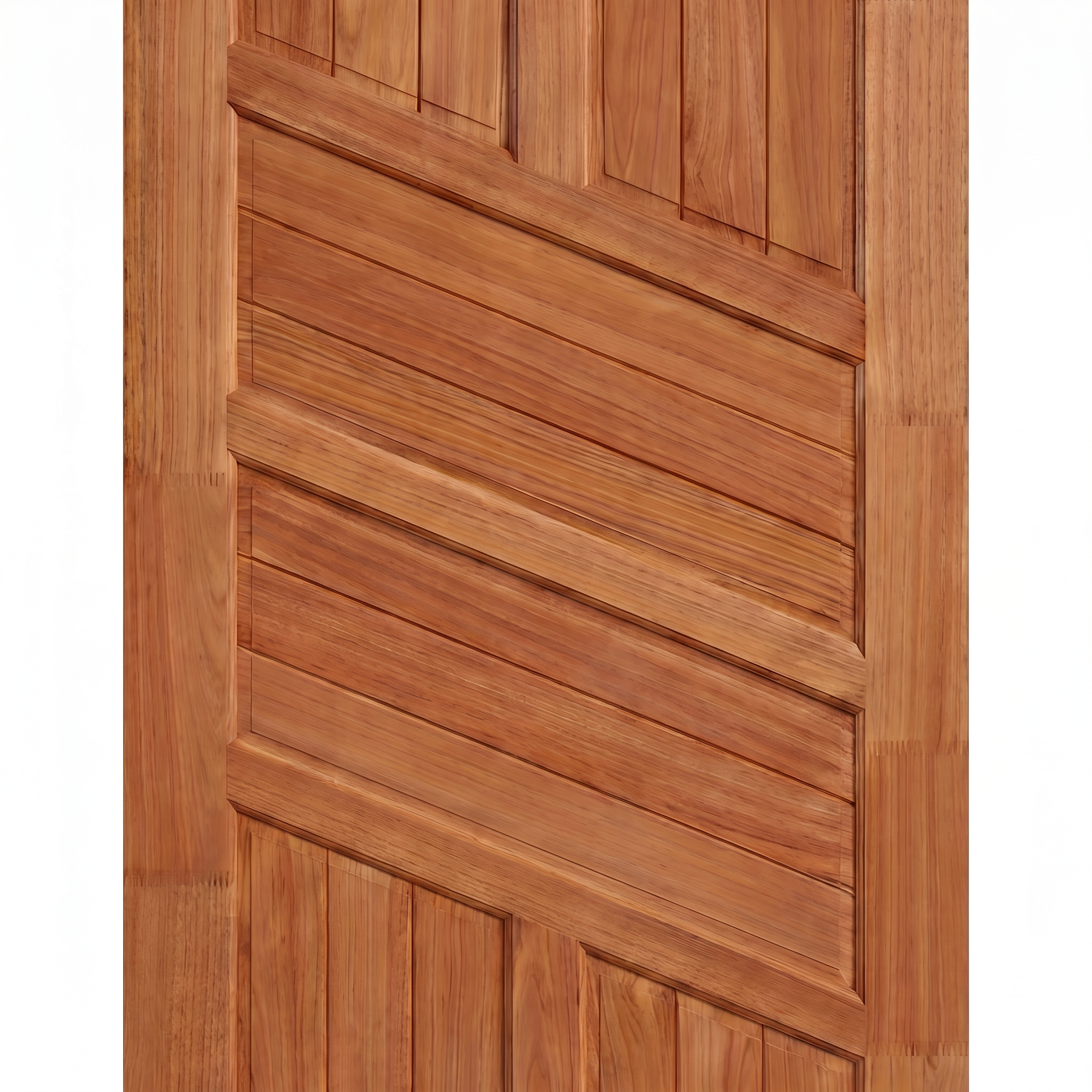 Porta Externa de Madeira Eucalipto Fingada | Ref 02 | Com Selador