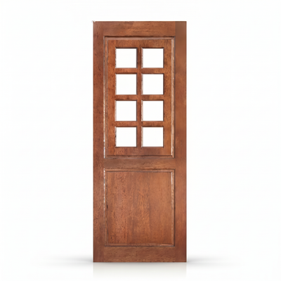 Porta Externa de Madeira Cedro Alagoano | Ref. 28 | Abertura para Vidro | Com Selador