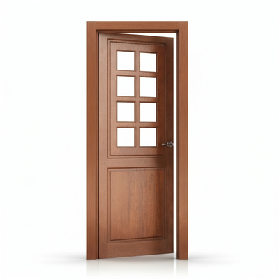 Porta Externa de Madeira Cedro Alagoano | Ref. 28 | Abertura para Vidro | Com Selador