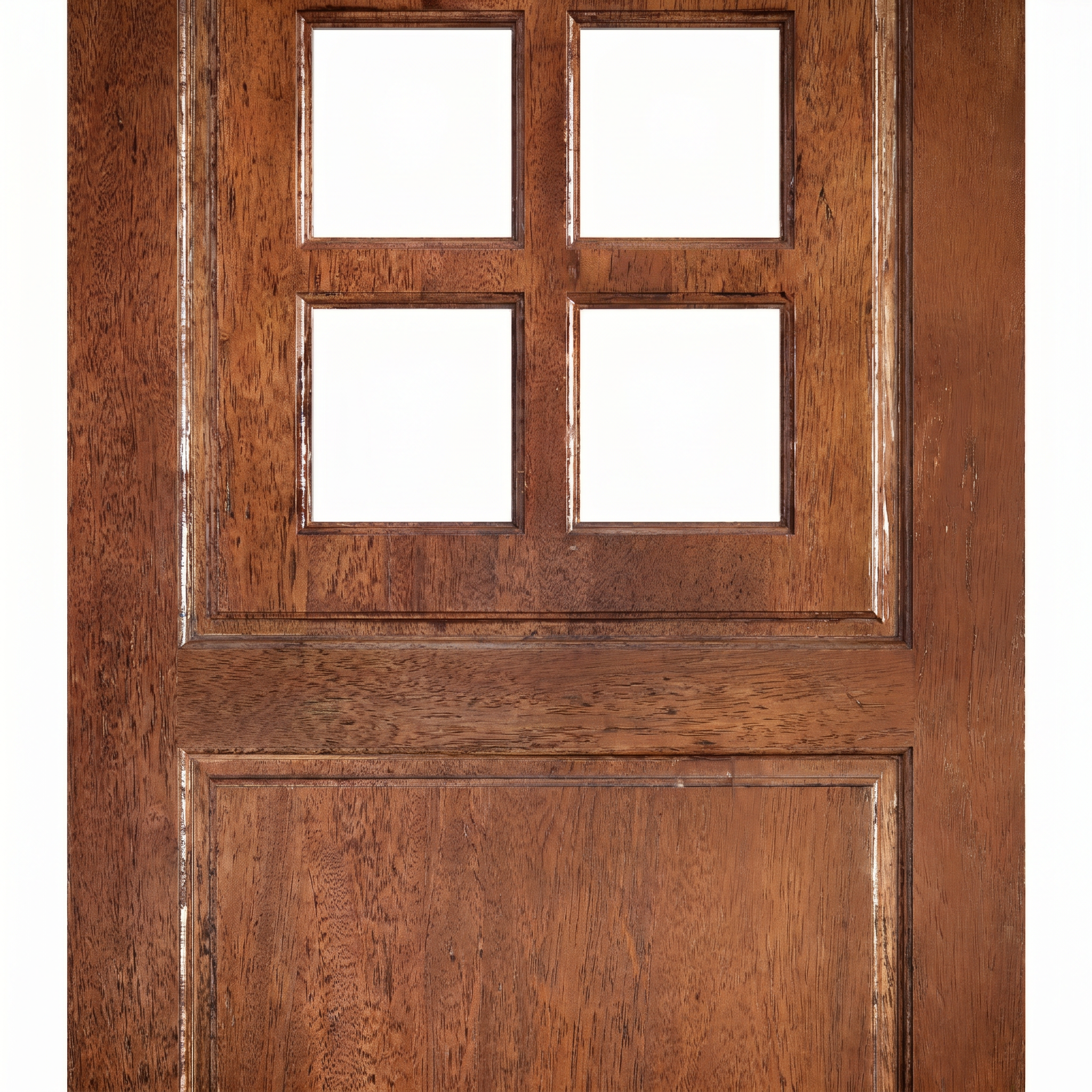 Porta Externa de Madeira Cedro Alagoano | Ref. 28 | Abertura para Vidro | Com Selador
