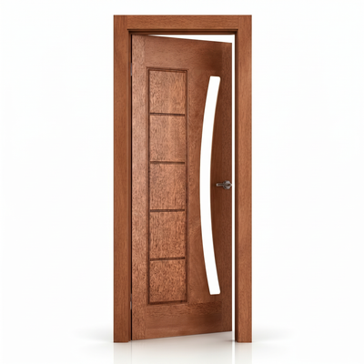 Porta Externa de Madeira Cedro Alagoano | Ref. 31 | Abertura para Vidro | Com Selador