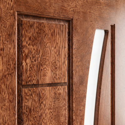 Porta Externa de Madeira Cedro Alagoano | Ref. 31 | Abertura para Vidro | Com Selador