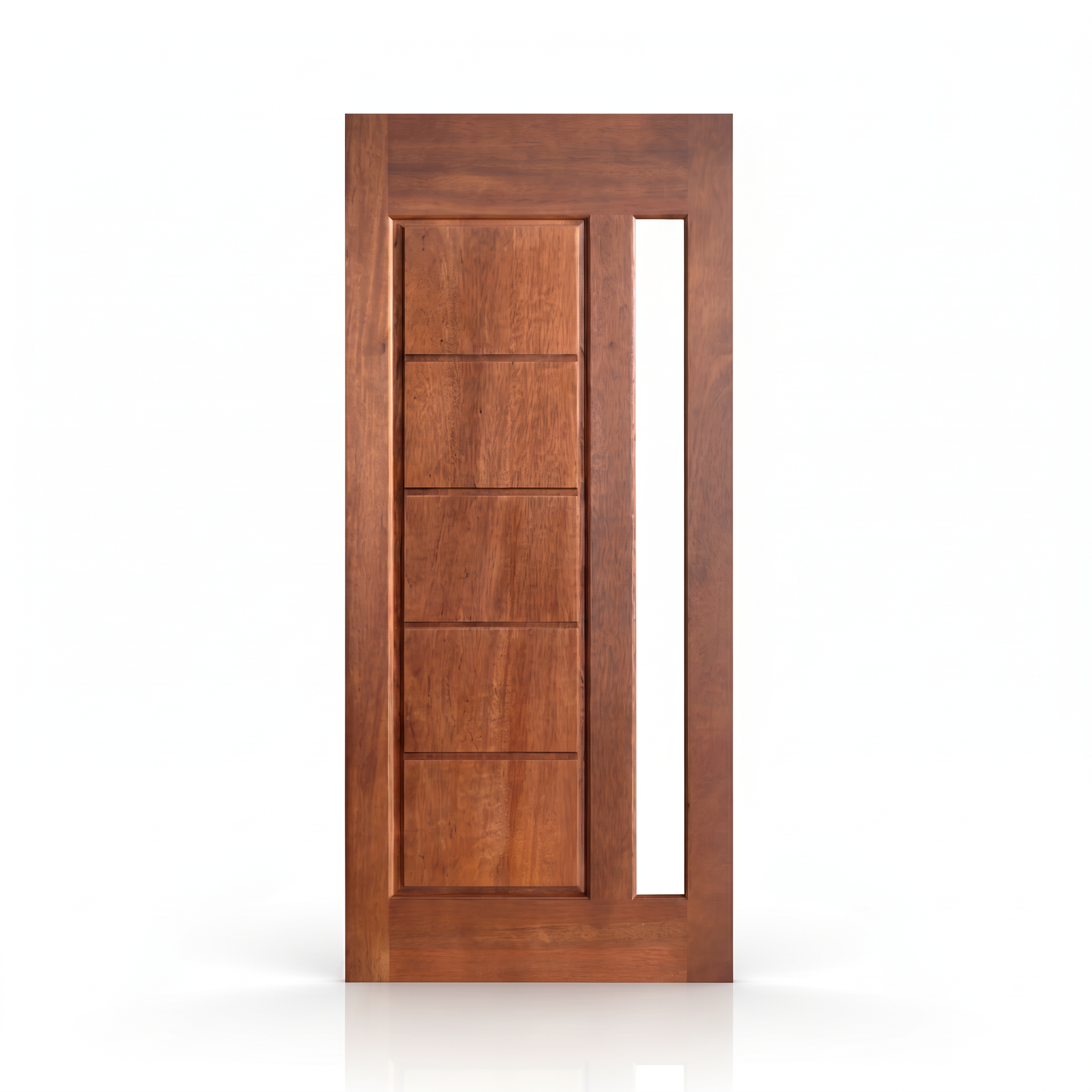 Porta Externa de Madeira Cedro Alagoano | Ref 31 | Vidro Reto | Com Selador