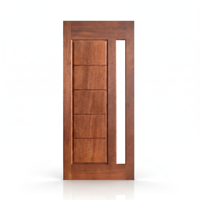 Porta Externa de Madeira Cedro Alagoano | Ref. 31 | Abertura para Vidro | Com Selador