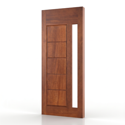 Porta Externa de Madeira Cedro Alagoano | Ref. 31 | Abertura para Vidro | Com Selador