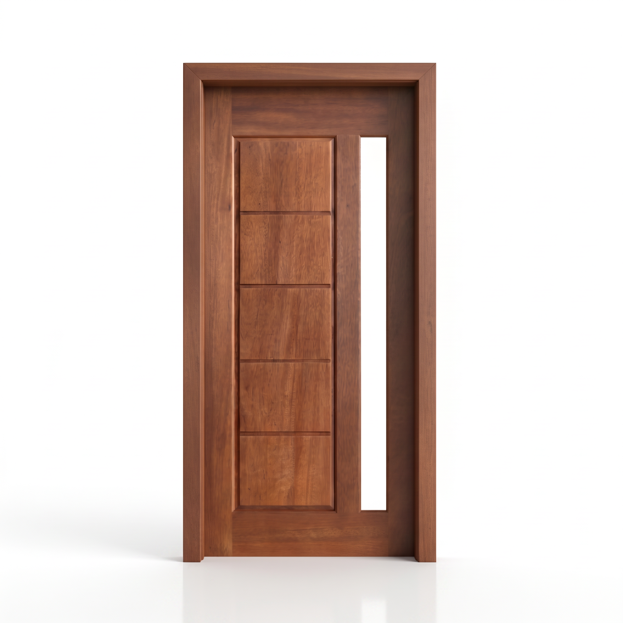Porta Externa de Madeira Cedro Alagoano | Ref. 31 | Abertura para Vidro | Com Selador