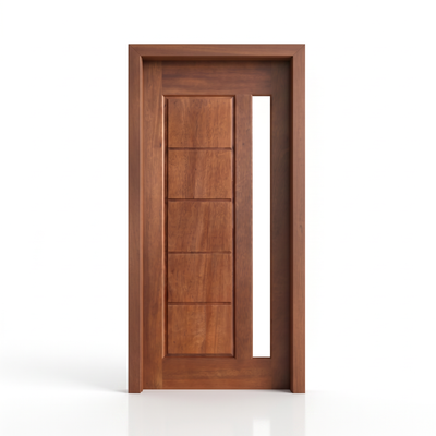 Porta Externa de Madeira Cedro Alagoano | Ref. 31 | Abertura para Vidro | Com Selador