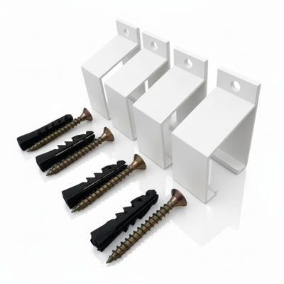 Suporte para Trilho Côncavo em Alumínio | Kit com 4 Unidades