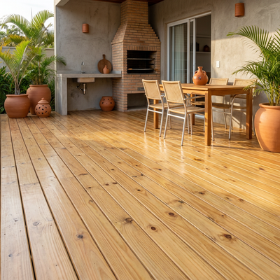 Deck de Madeira Pinus | 10 CM x 2 CM