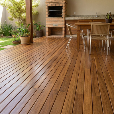 Deck de Madeira Sucupira Preta | 10 CM x 2 CM