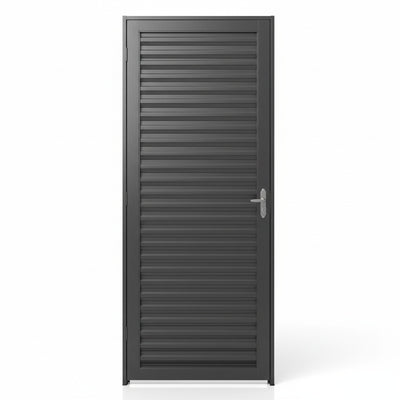 Porta com Caixilho de Aço Natural Laminado Reforçado | 215 X 6,5 CM