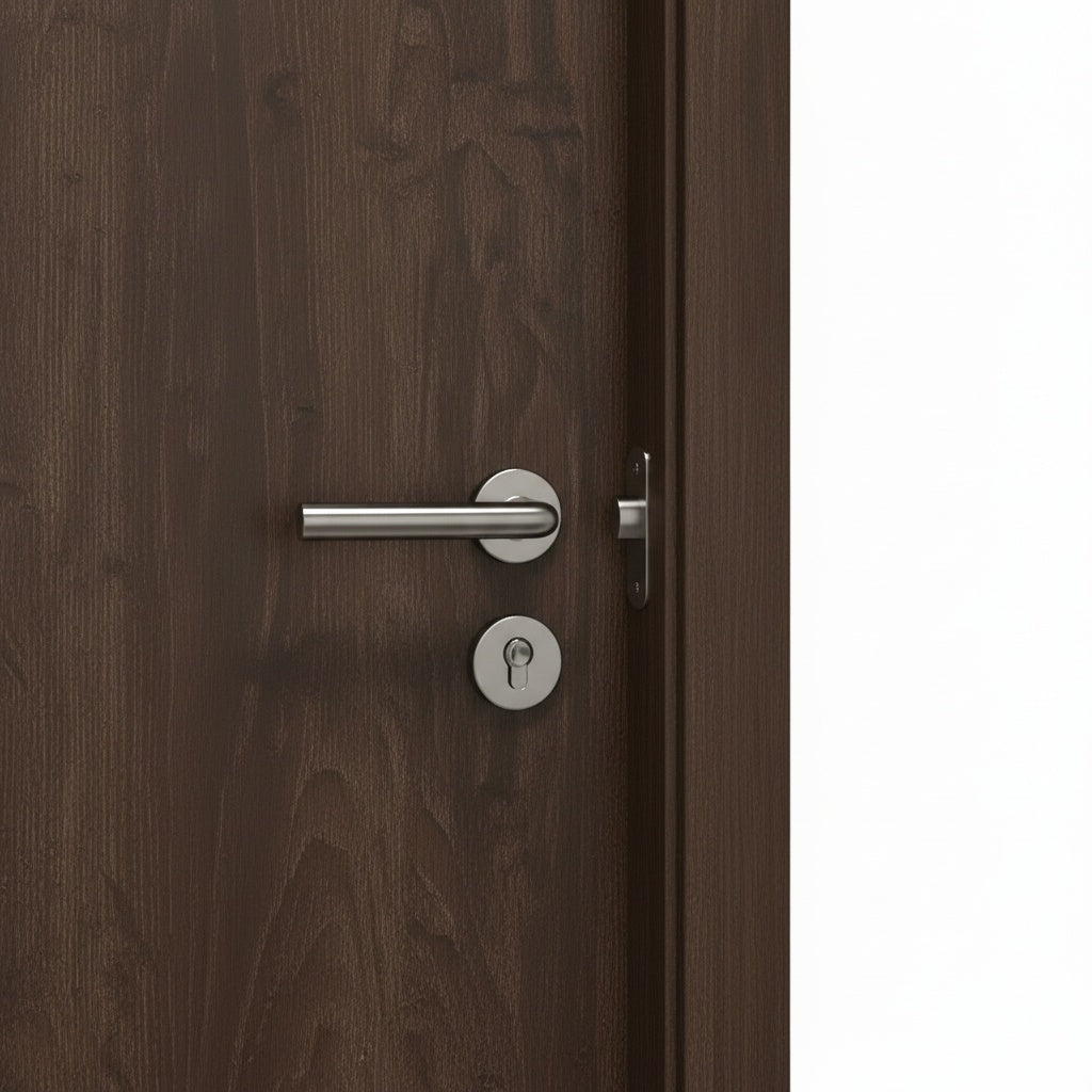 Kit Porta Pronta Interna de Madeira Imbuia | Regulável 3 CM