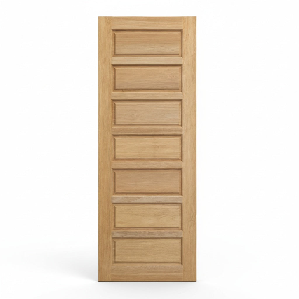 Porta Externa de Madeira Eucalipto Fingada | Ref 59 | Natural