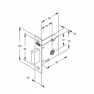 Fechadura 1004 | Roseta Inox | Par