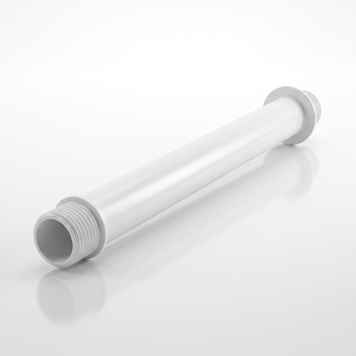 Braço para chuveiro Plastilit branco de 30 cm, para ligar o ponto da parede ao aparelho de banho.