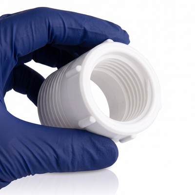 Bucha de redução roscável Plastilit, para compor a transição até a conexão de menor medida.