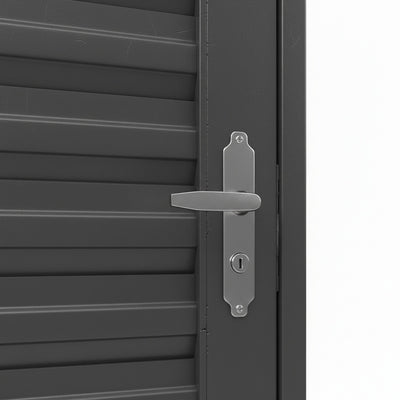 Porta com Caixilho de Aço Natural Laminado Reforçado | 215 X 6,5 CM