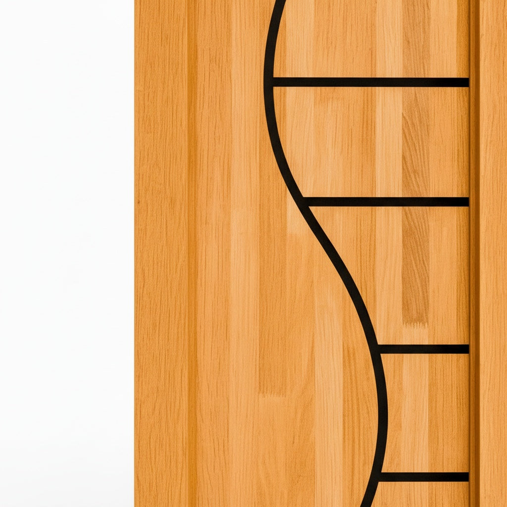 Porta Externa de Madeira Eucalipto Fingada | Ref 96 | Com Selador