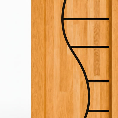 Porta Externa de Madeira Eucalipto Fingada | Ref 96 | Com Selador