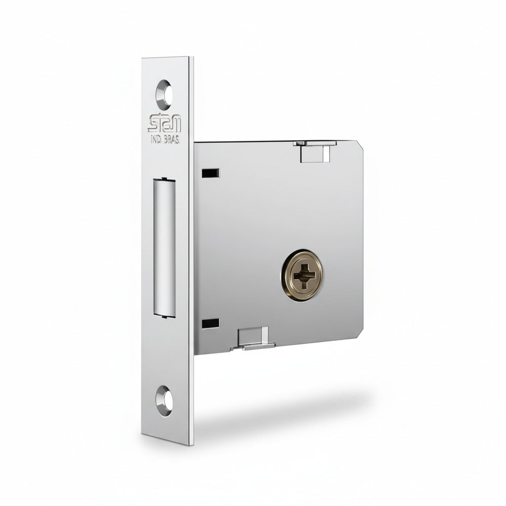 Fechadura 1004 | Roseta Inox | Par