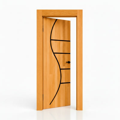 Porta Externa de Madeira Eucalipto Fingada | Ref 96 | Com Selador