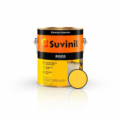 Tinta para Piso Amarela | Demarcação Estacionamento | 3,6L