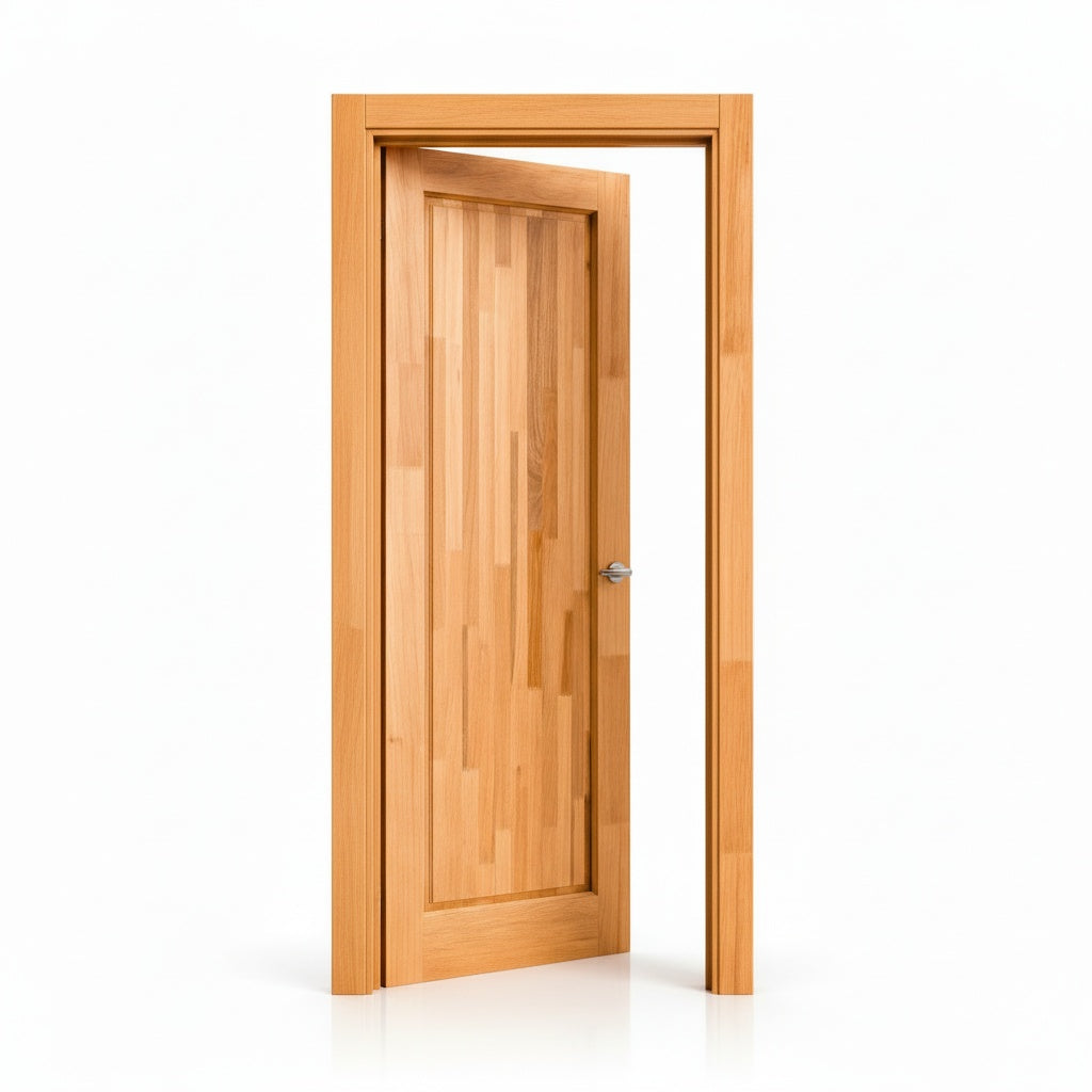 Porta Externa de Madeira Eucalipto Fingada | Ref 51 | Com Selador