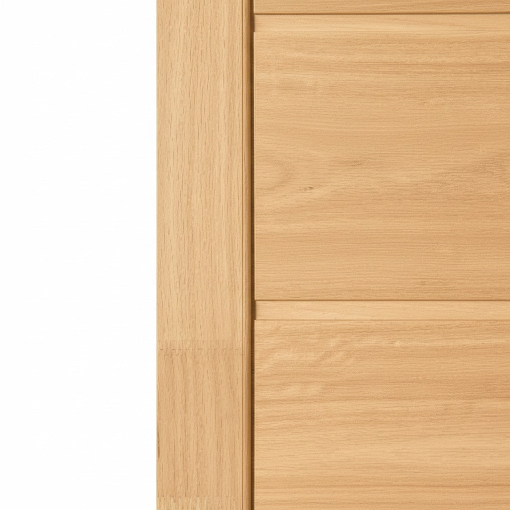 Porta Externa de Madeira Eucalipto Fingada | Ref 54 | Natural