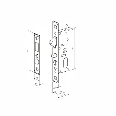 Fechadura Bico de Papagaio | Porta de Correr