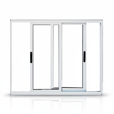 Janela de Alumínio Branca 2 Folhas | 1,00 X 1,00 M