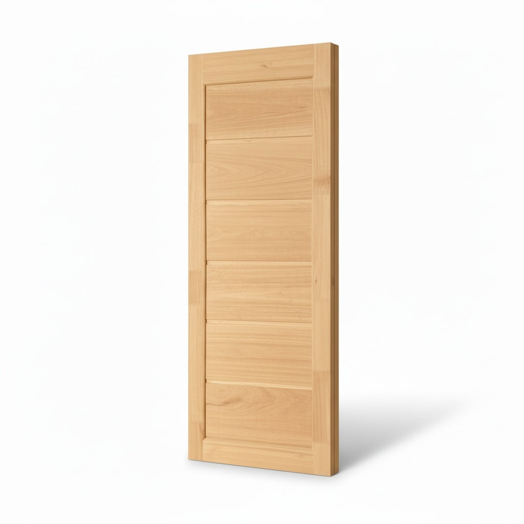 Porta Externa de Madeira Eucalipto Fingada | Ref 54 | Natural