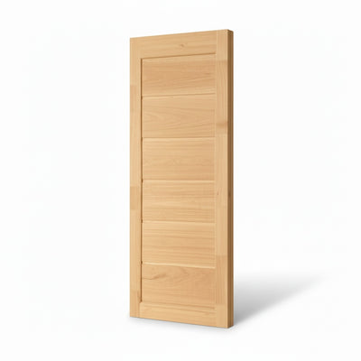 Porta Externa de Madeira Eucalipto Fingada | Ref 54 | Natural