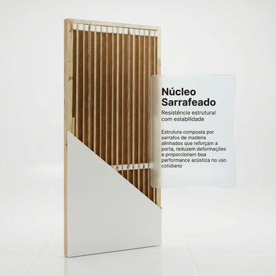 Kit Porta Pronta Interna Branca | Regulável 3 CM