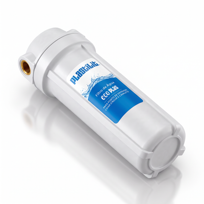 Filtro para caixa-d’água Plastilit, equipamento distinto do refil de reposição.