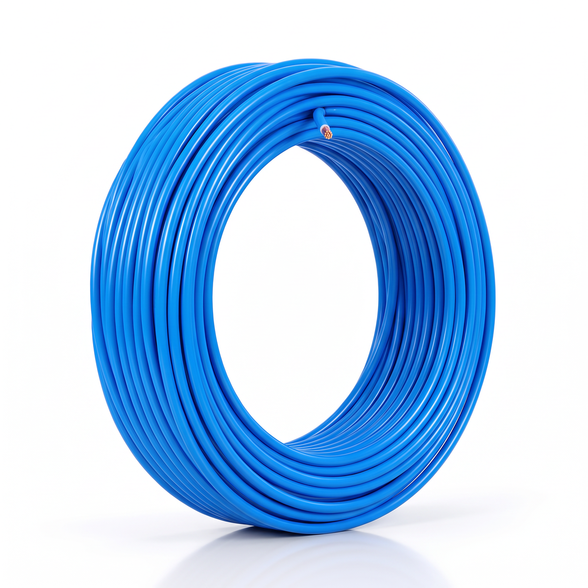 Fio flexível em rolo de 100 m, para planejar os trechos da instalação elétrica.