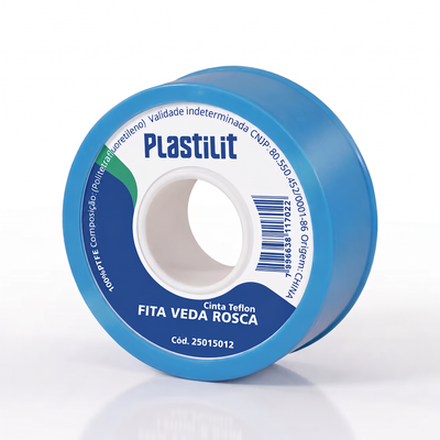 Fita veda rosca Flex Plastilit, para selagem de juntas roscáveis hidráulicas.