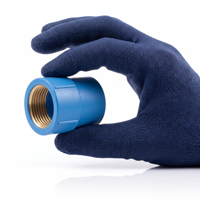 Luva soldável com bucha de latão Plastilit, para conexões compatíveis com registros e válvulas.