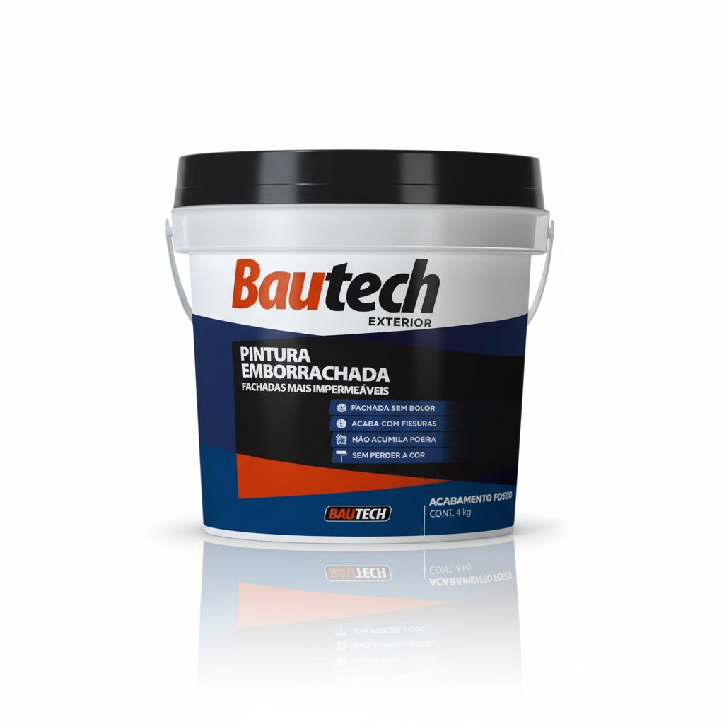 Embalagem de pintura emborrachada Bautech para impermeabilização e proteção contra umidade