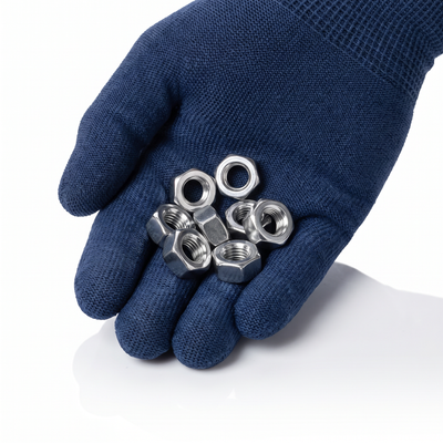 Porca zincada Fiel, para manter unidas as peças do conjunto de fixação.